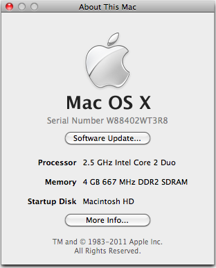 Displaying the serial number in the About This Mac window